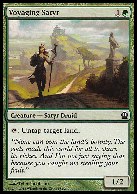 Voyaging Satyr [Theros] Moderately Played Foil