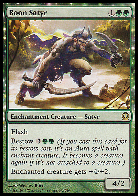 satyr mtg cards Magic the Gathering MTG Boon Satyr (152) Theros LP
