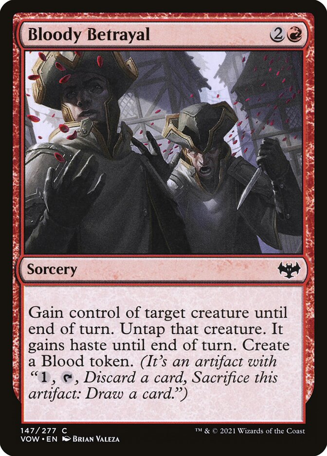 MTG Magic the Gathering Bloody Betrayal (147/596) Innistrad Crimson Vow NM | eBay MTG Magic the Gathering Bloody Betrayal (147/596) Innistrad Crimson Vow NM | eBay