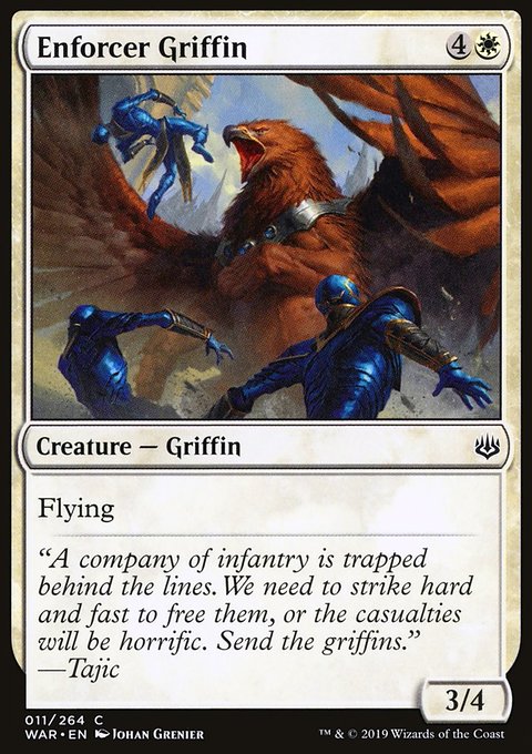 mtg griffin cards MTG Magic the Gathering Enforcer Griffin (11/330) War of the Spark NM