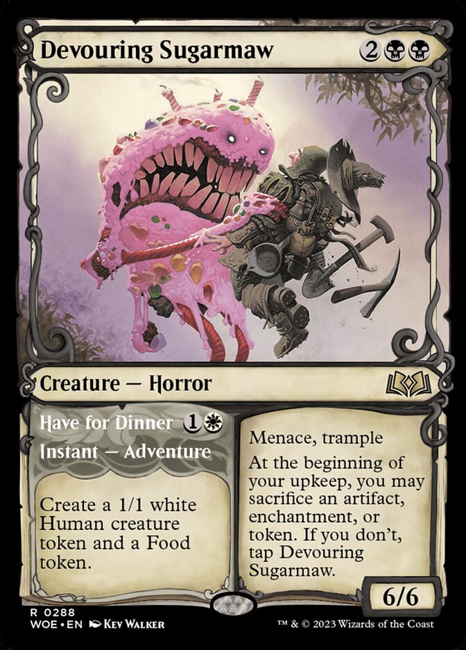 mtg wilds of eldraine food cards Gingerbrute [Wilds Eldraine] Reverse Type Food Coma