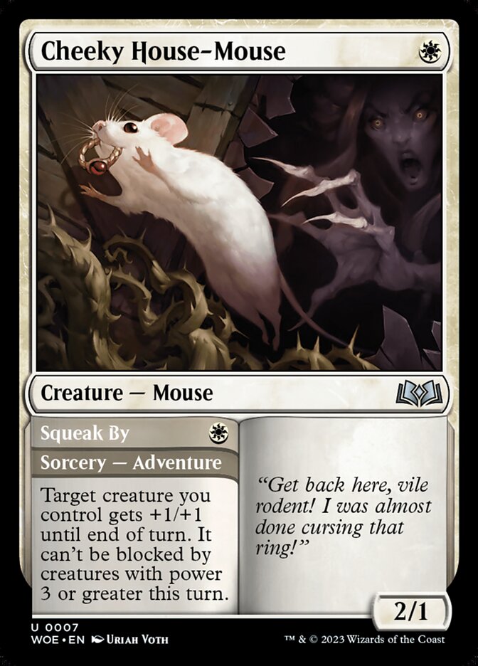 mtg mouse cards MTG Magic the Gathering Cheeky House-Mouse (7/475) Wilds of Eldraine LP