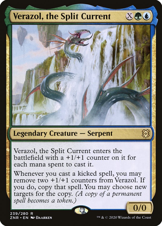 Verazol, the Split Current (Extended Art) [Zendikar Rising] Lightly Played