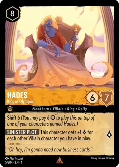 Lorcana Hades - King of Olympus (5/216) The First Chapter NM | eBay