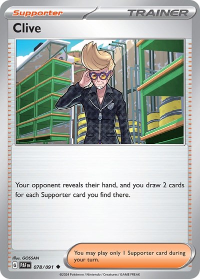 clive pokemon card Pokemon Clive (78/245) Paldean Fates NM