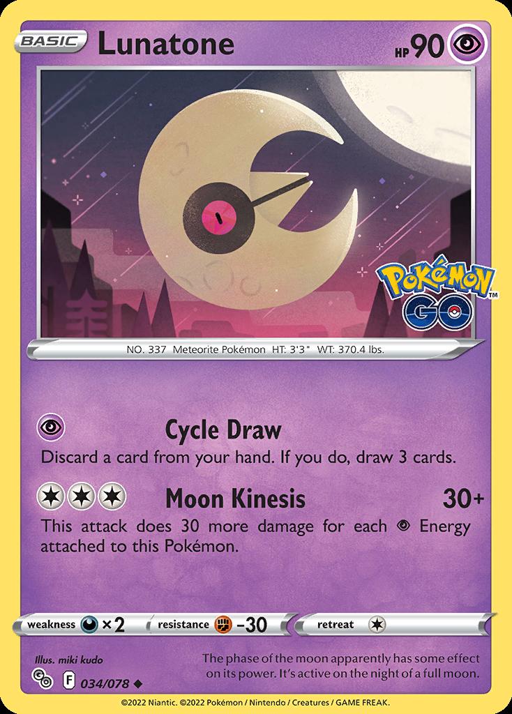 Pokemon Lunatone (34/88) Pok mon GO LP | eBay