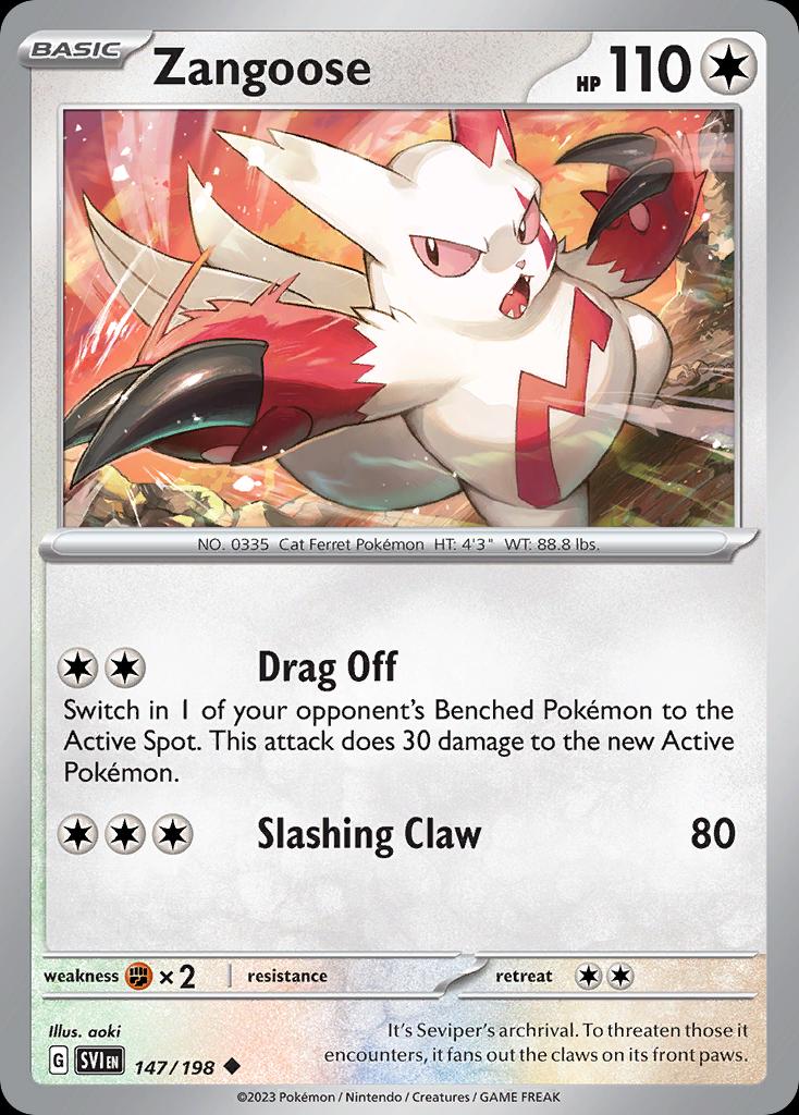 Pokemon Zangoose (147/258) Scarlet & Violet NM | eBay