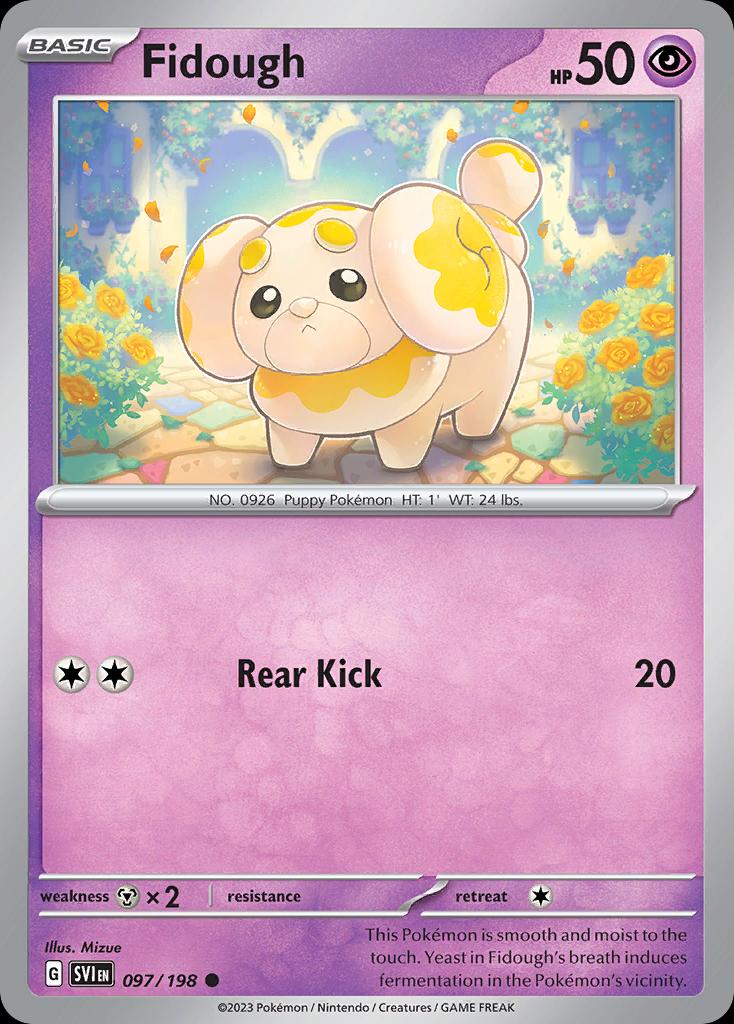 CUESOUL FIDOカード Pokemon Fidough (97/258) Scarlet & Violet NM | eBay