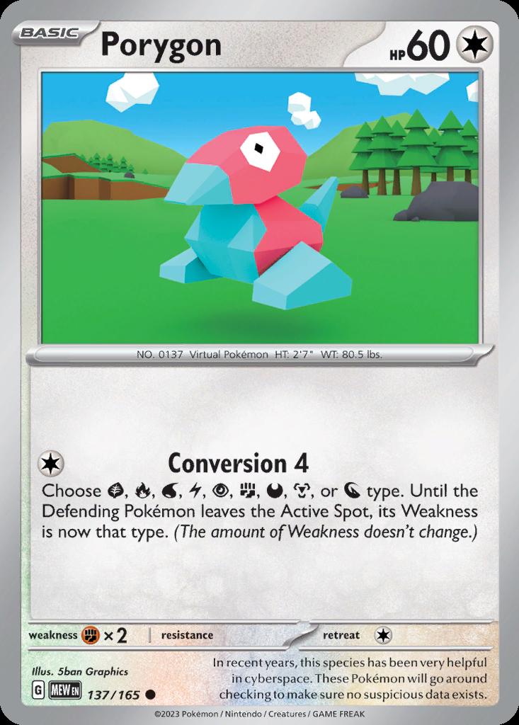 porygon pokemon card value Pokemon Porygon (137/210) 151 LP REVERSE HOLO