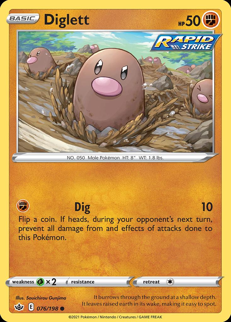 1995 diglett pokemon card value (76/275) Chilling Reign LP REVERSE HOLO Diglett 1995 First Edition 47/102