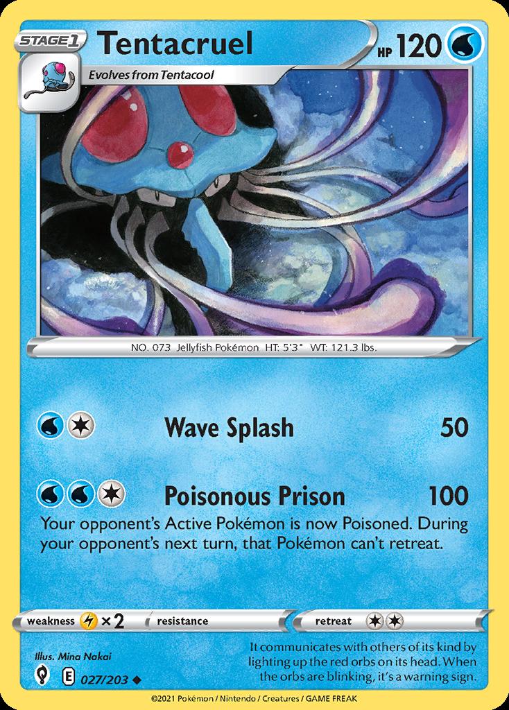 ドククラゲ　ポケモンカードｅ　渦巻きホロ　全面ホロ　美品　Tentacruel Pokemon Tentacruel (27/236) Evolving Skies NM | eBay